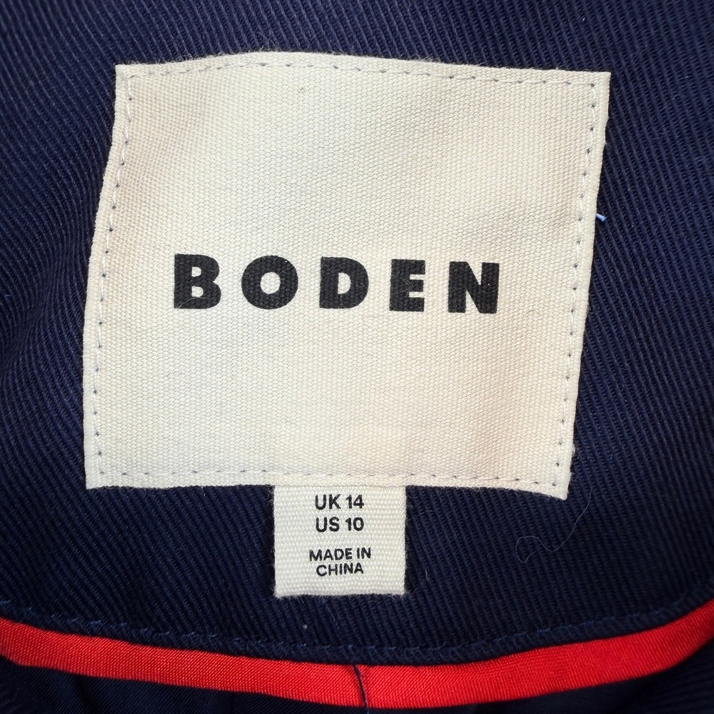 Boden Warwick Embroidered Military Jacket Navy Ivory US 10 - Picture 4 of 16